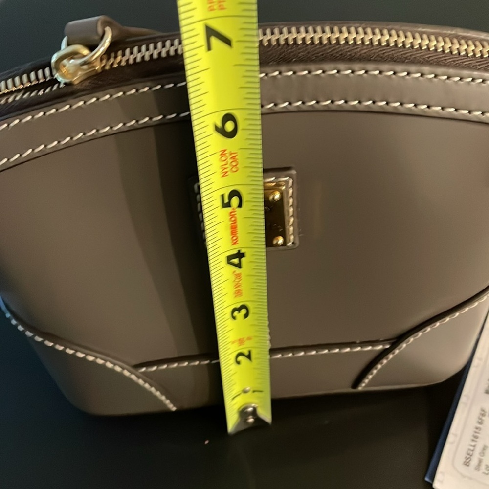 Dooney & Bourke Mini Crossbody Grey Beacon Leather Dome Shape - Picture 13 of 15